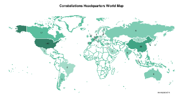 Map of Headquarters of Constellation Organizations